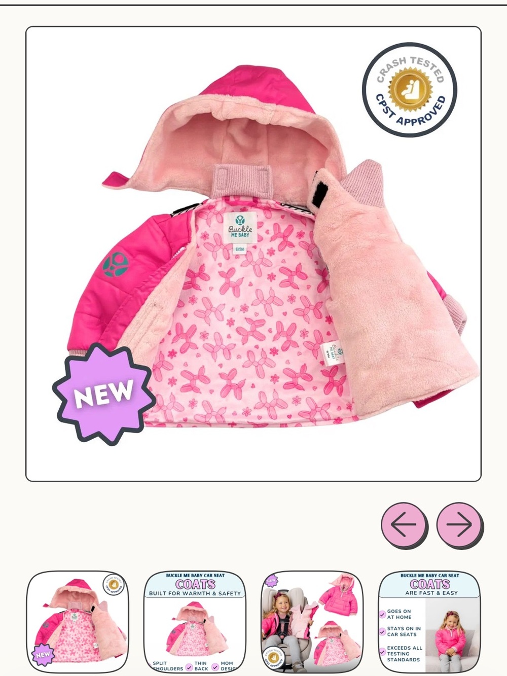 Buckle Me “Toastiest” Winter Coat with Plush Lining - Baby/Toddler